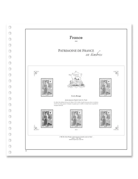 PATRIMOINE DE FRANCE EN TIMBRES SC : 2022 (JEUX AVEC POCHETTES)