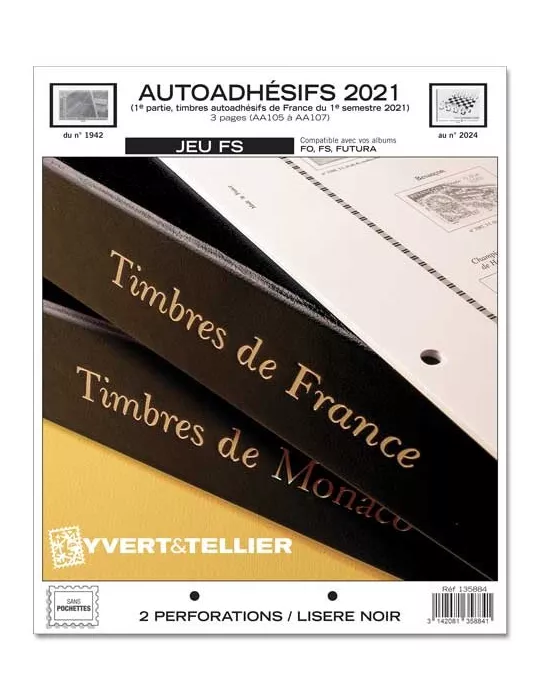 FRANCE AUTOADHESIFS FS : 2021 - 1ER SEMESTRE (JEUX SANS POCHETTES)