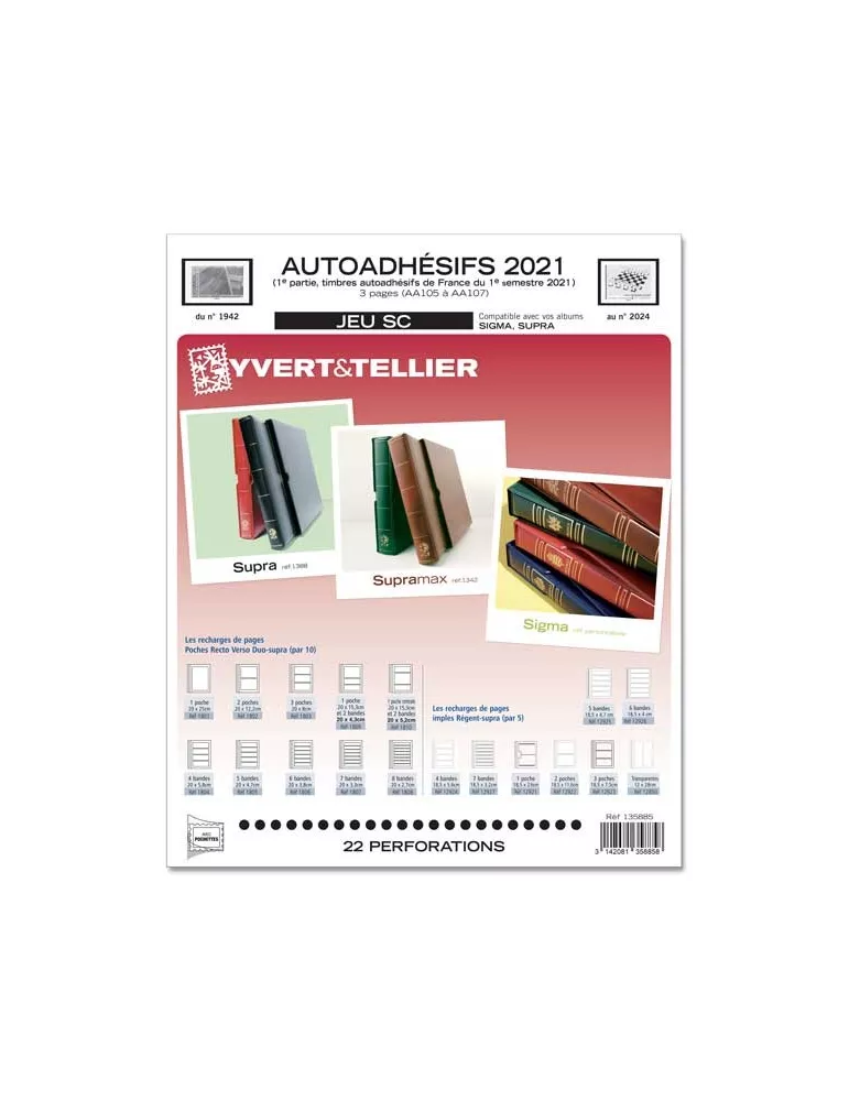 FRANCE AUTOADHESIFS SC : 2021 - 1ER SEMESTRE (JEUX AVEC POCHETTES)