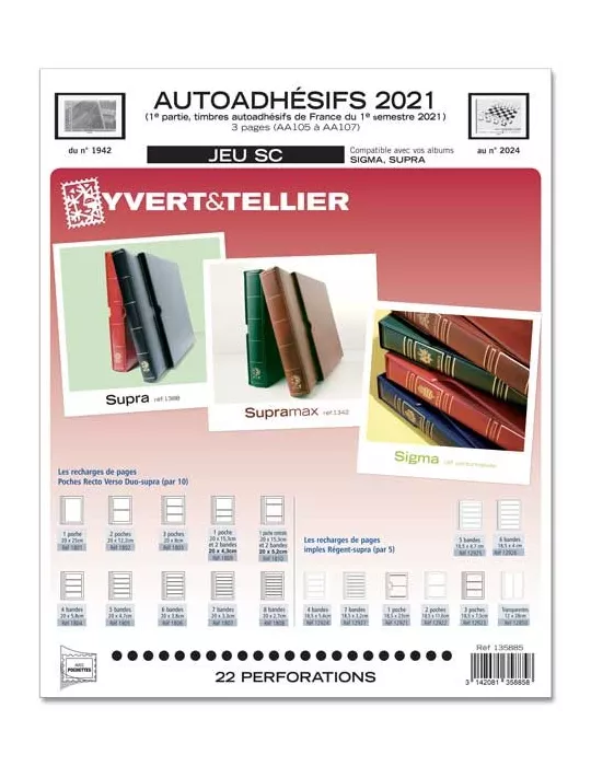 FRANCE AUTOADHESIFS SC : 2021 - 1ER SEMESTRE (JEUX AVEC POCHETTES)