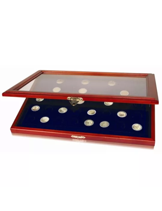 VITRINE EN BOIS (40 PIECES DE 2€ COMMEMORATIVES) - SAFE®