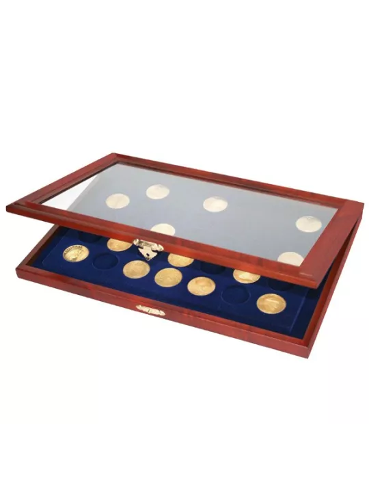 VITRINE EN BOIS (35 MEDAILLES-SOUVENIRS) - SAFE®