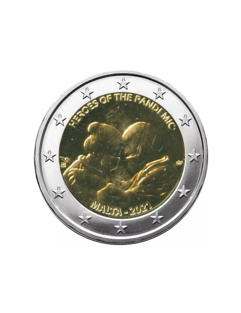 BU : 2 EURO COMMEMORATIVE 2021 : MALTE (Héros de la pandémie)