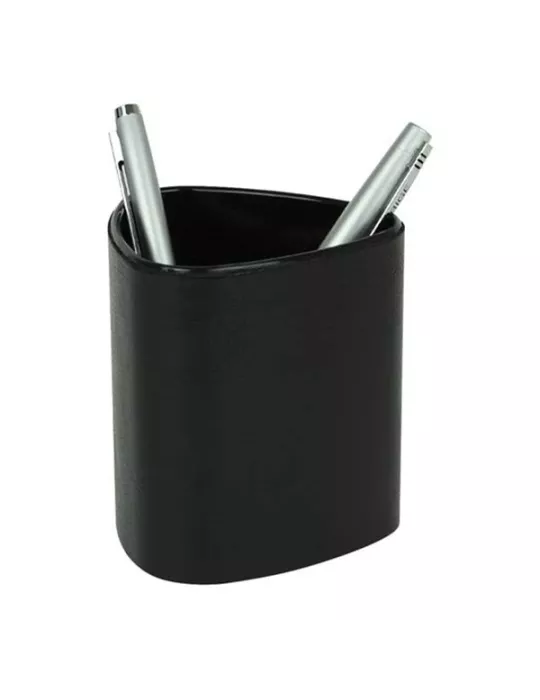 Pot à crayon en cuir (Noir)