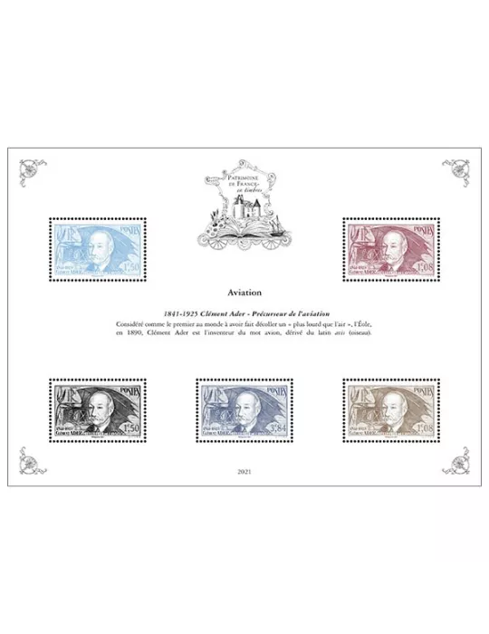 Blocs PATRIMOINE DE FRANCE EN TIMBRES (2021)