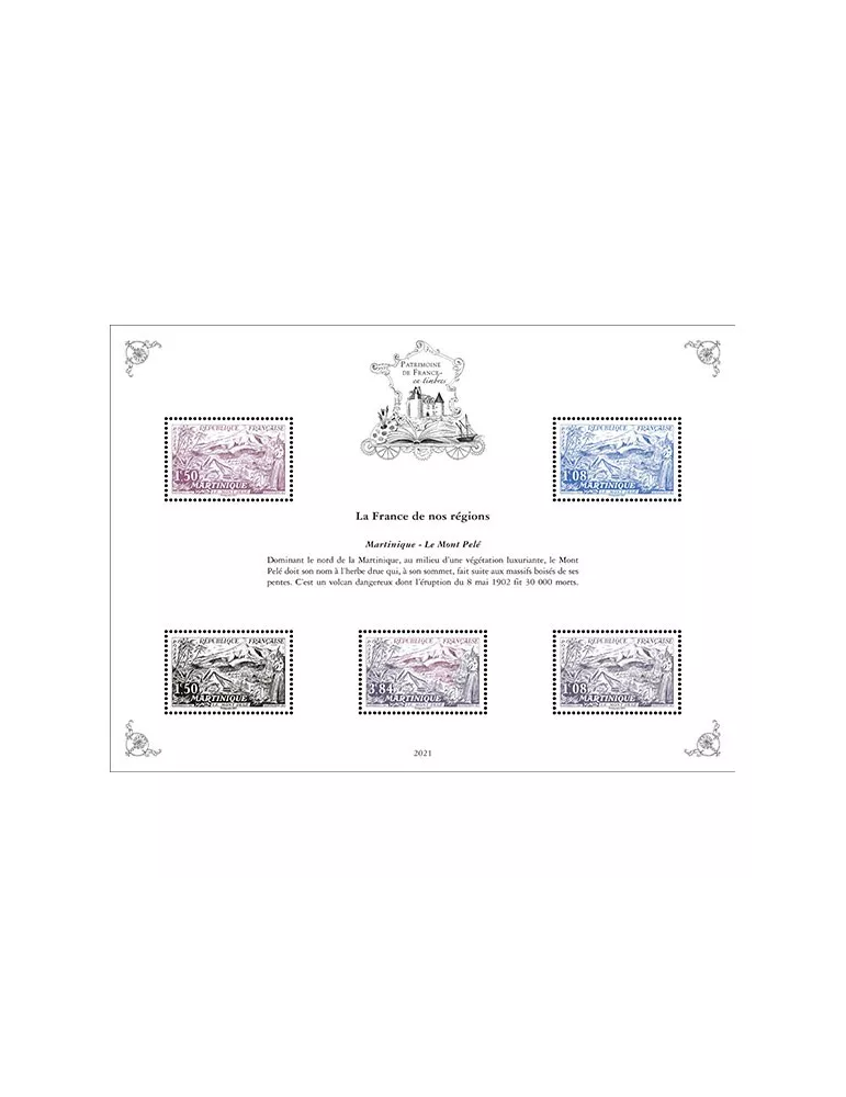 Blocs PATRIMOINE DE FRANCE EN TIMBRES (2021)