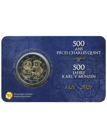 BU : 2 EURO COMMEMORATIVE 2021 : BELGIQUE - Règne de Charles V (Version française)