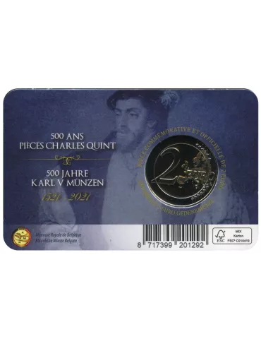 BU : 2 EURO COMMEMORATIVE 2021 : BELGIQUE - Règne de Charles V (Version française) 2