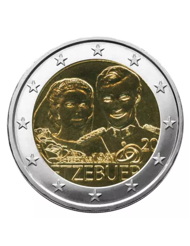 2 EURO COMMEMORATIVE 2021 : LUXEMBOURG (Mariage du Grand Duc Henri--Version classique)