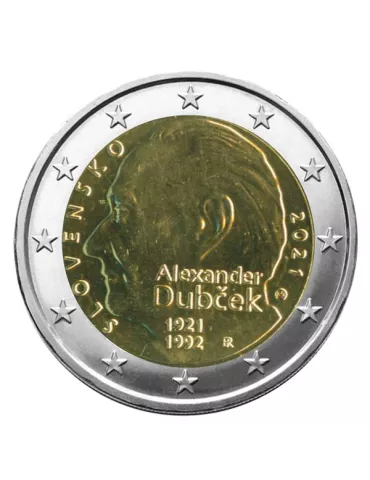 2 EURO COMMEMORATIVE 2021 : SLOVAQUIE (100 ans de la naissance d´Alexander Dubcek)