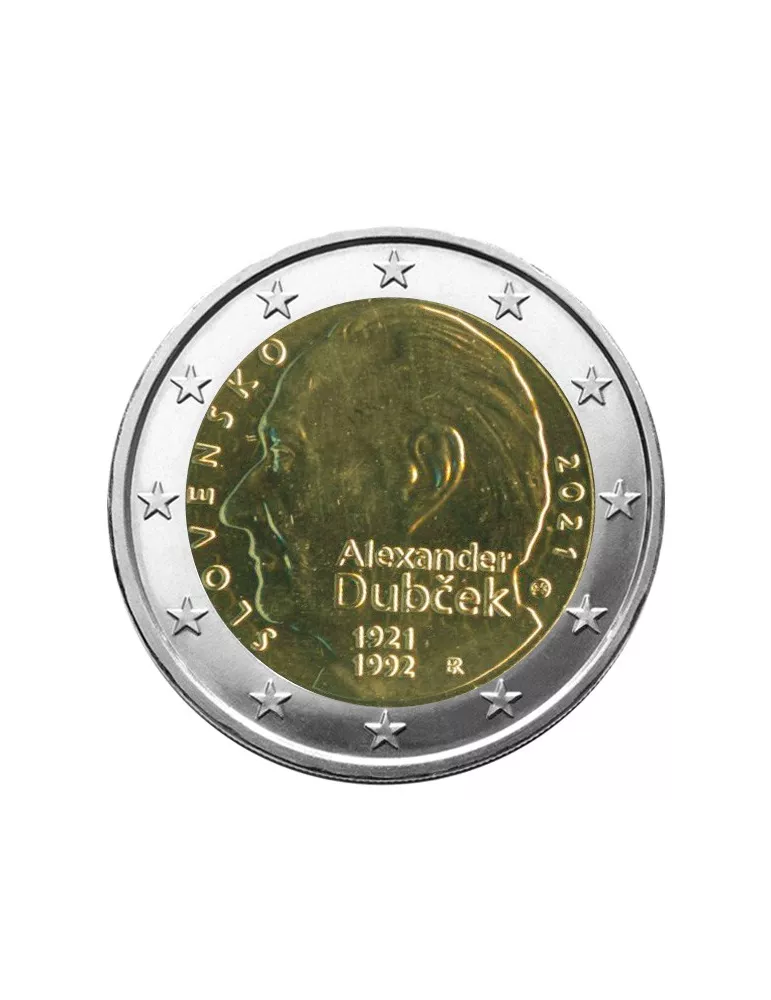 2 EURO COMMEMORATIVE 2021 : SLOVAQUIE (100 ans de la naissance d´Alexander Dubcek)