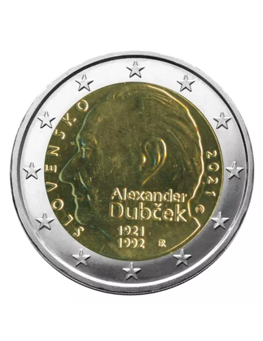 2 EURO COMMEMORATIVE 2021 : SLOVAQUIE (100 ans de la naissance d´Alexander Dubcek)