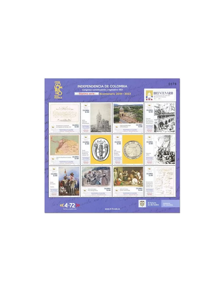 n° 2232/2243 - Timbre COLOMBIE Poste