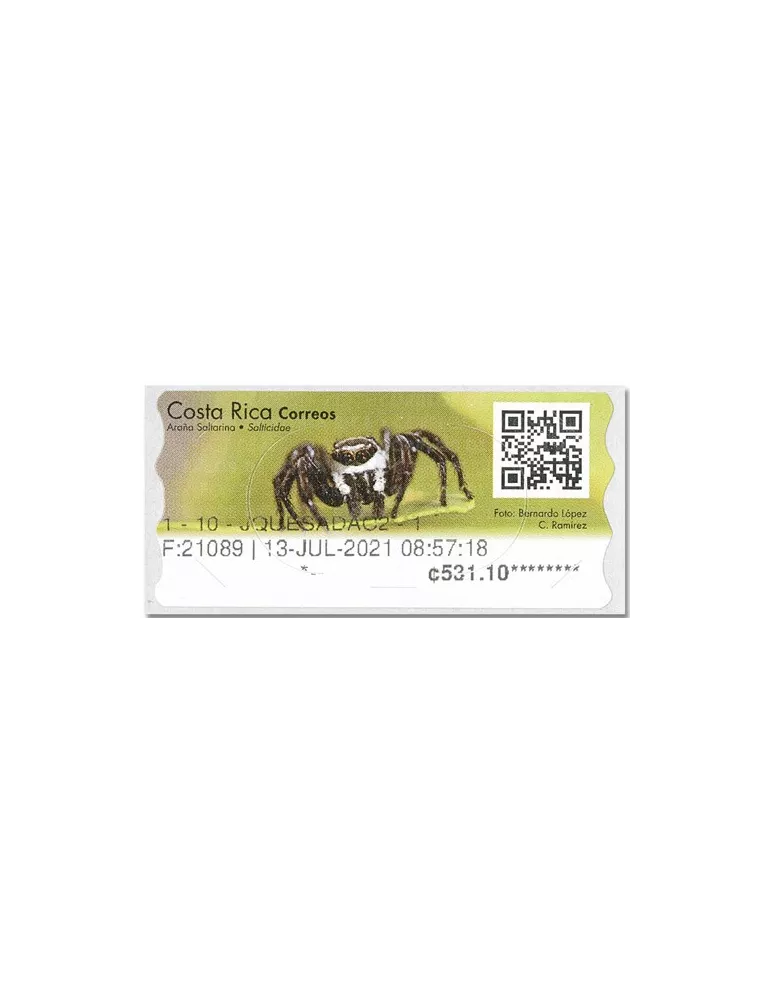n° 19 - Timbre COSTA RICA Timbres de distributeurs