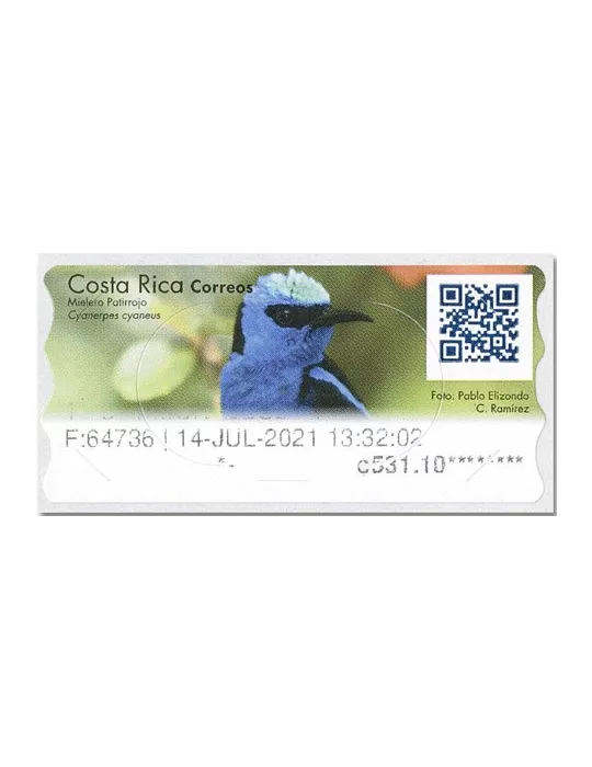 n° 20 - Timbre COSTA RICA Timbres de distributeurs