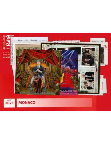 n° F3260/3307 - Timbre Monaco Année complète (2021)