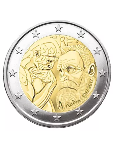 2 EURO COMMEMORATIVE 2017 : FRANCE (AUGUSTE RODIN)