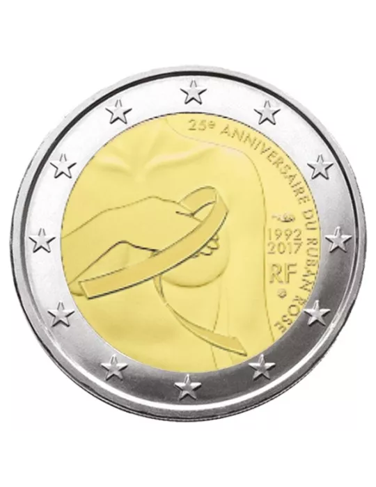 2 EURO COMMEMORATIVE 2017 : FRANCE (LUTTE CANCER SEIN)