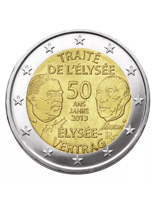 2 EURO COMMEMORATIVE 2013 : FRANCE (TRAITE DE L´ELYSEE)