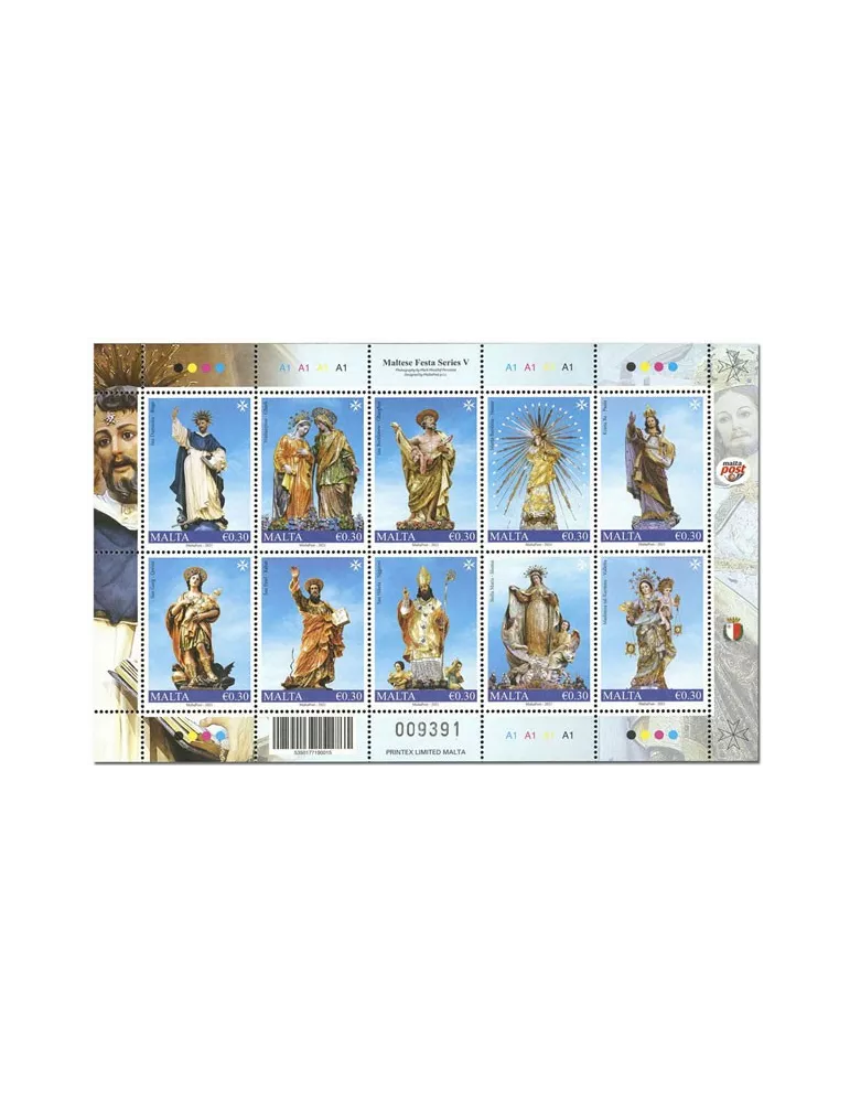 n° 2067/2076 - Timbre MALTE Poste