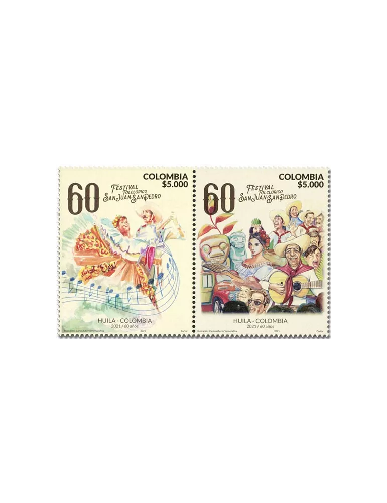 n° 2244/2245 - Timbre COLOMBIE Poste