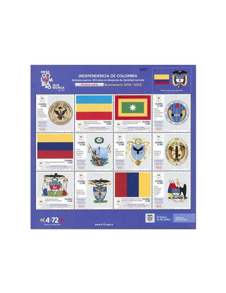 n° 2264/2275 - Timbre COLOMBIE Poste