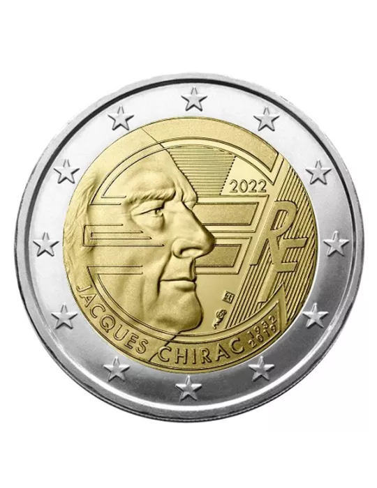 2 EURO COMMEMORATIVE 2022 : FRANCE (Jacques Chirac)