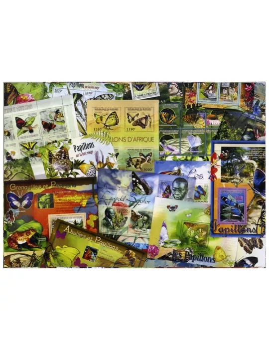 PAPILLONS : pochette de 40 timbres (Neufs)