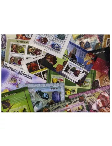 MINERAUX : pochette de 20 timbres (Neufs)