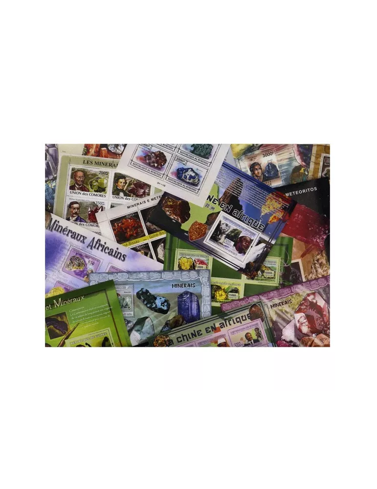 MINERAUX : pochette de 20 timbres (Neufs)
