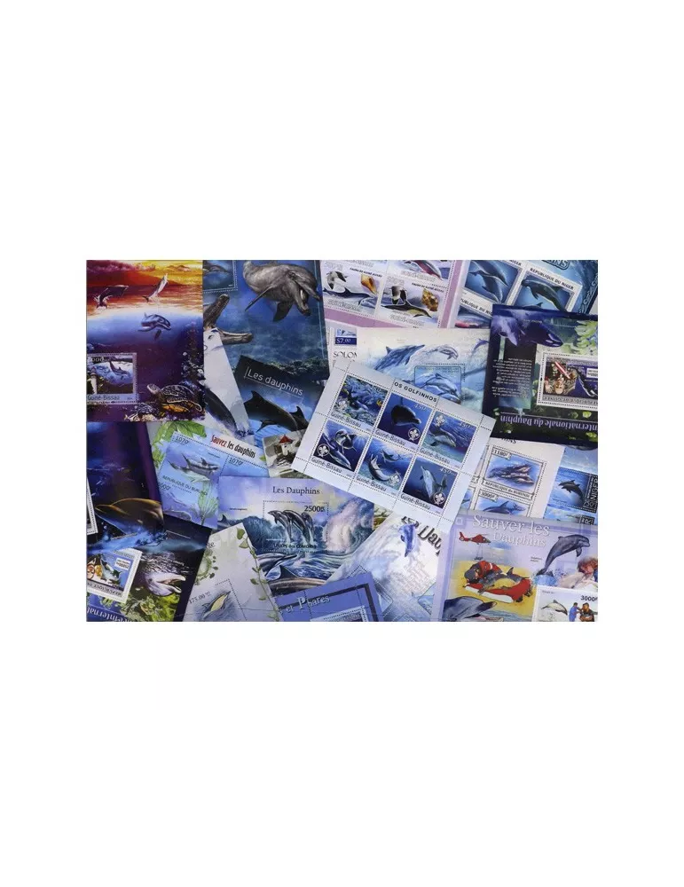 DAUPHINS : pochette de 25 timbres (Neufs)