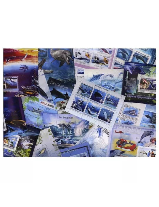 DAUPHINS : pochette de 25 timbres (Neufs)