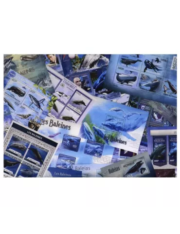 BALEINES : pochette de 20 timbres (Neufs)