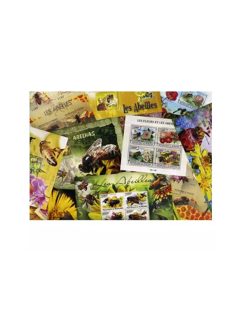 ABEILLES : pochette de 20 timbres (Neufs)