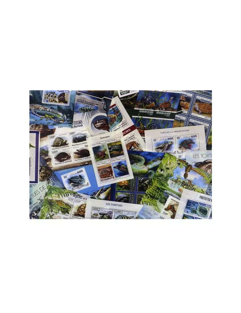 TORTUES : pochette de 20 timbres (Neufs)
