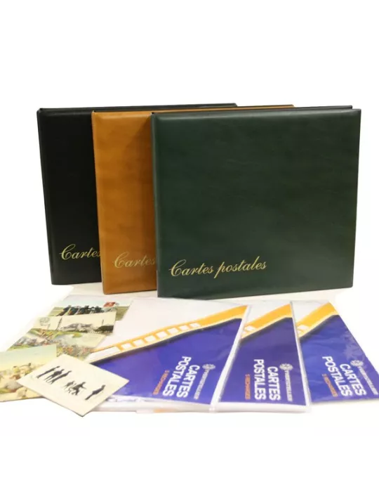 ALBUM CARTES POSTALES LUXE + recharges (CP anciennes)