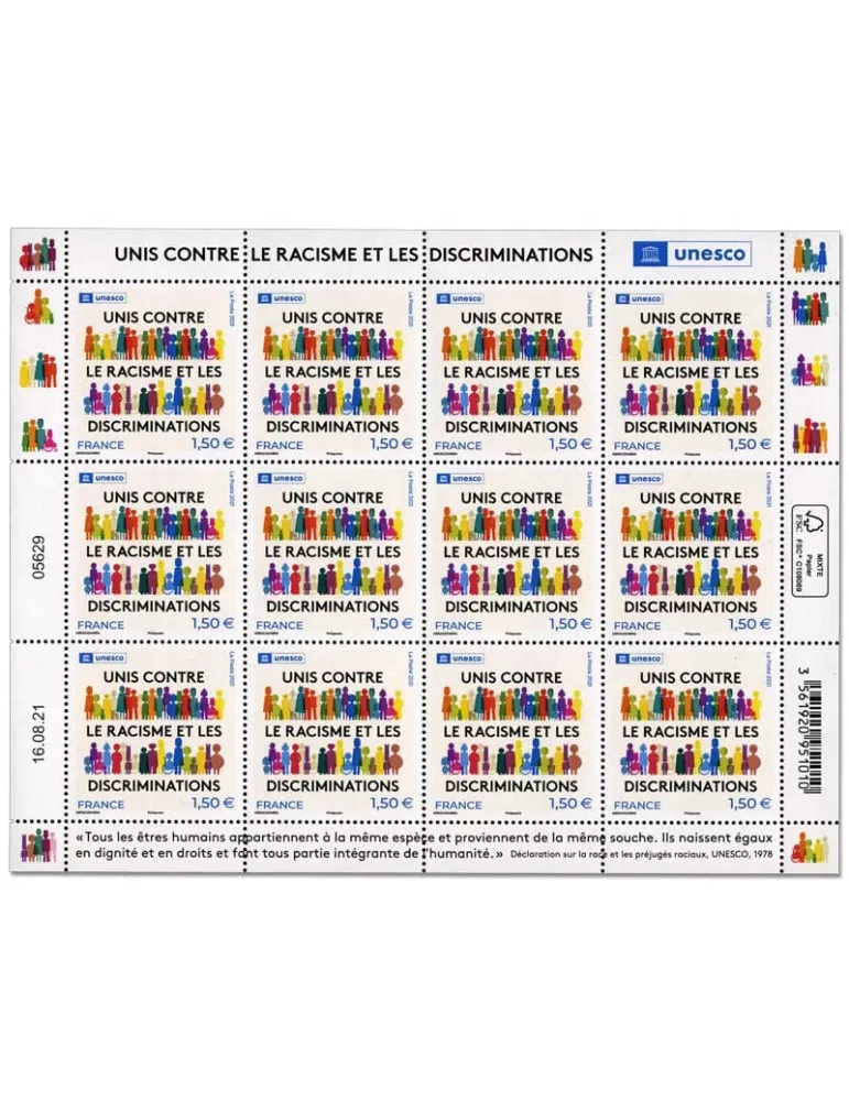 n° F1 - Timbre France Feuillets de France (Service n° 180)