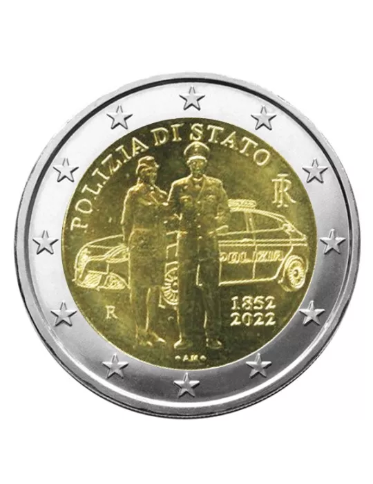 2 EURO COMMEMORATIVE 2022 : ITALIE (170 ans de la Police italienne)