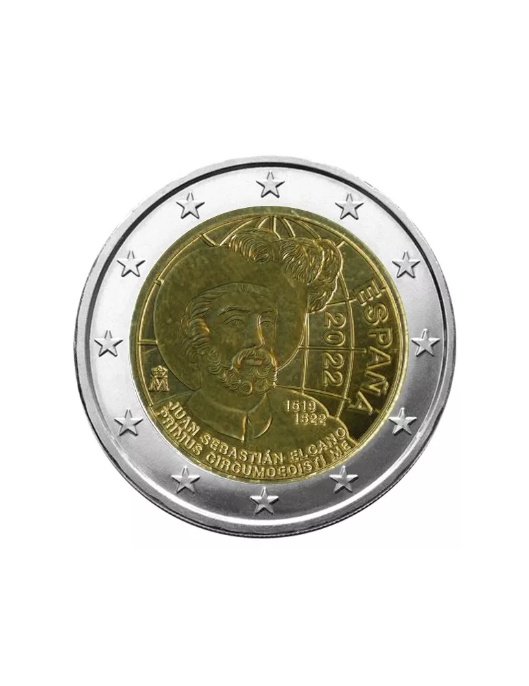2 EURO COMMEMORATIVE 2022 : ESPAGNE (Première circumnavigation)