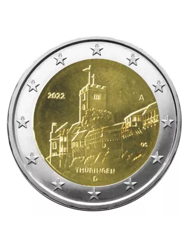 2 EURO COMMEMORATIVE 2022 : ALLEMAGNE (Chateau de Wartburg)