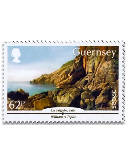 n° 1543 et n°1544/1548 - Timbre GUERNESEY Poste