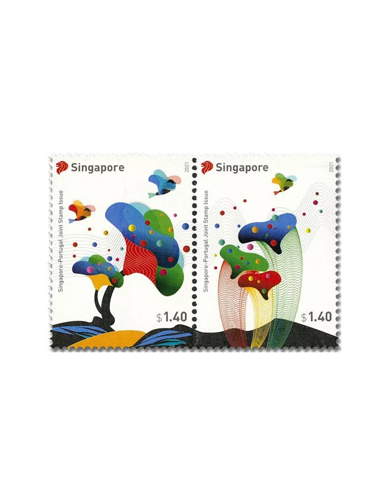 n° 2443/2444 - Timbre SINGAPOUR Poste