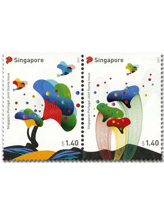 n° 2443/2444 - Timbre SINGAPOUR Poste