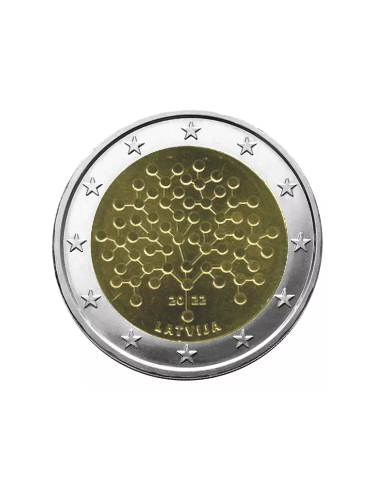 2 EURO COMMEMORATIVE 2022 : LETTONIE (Culture Financière)