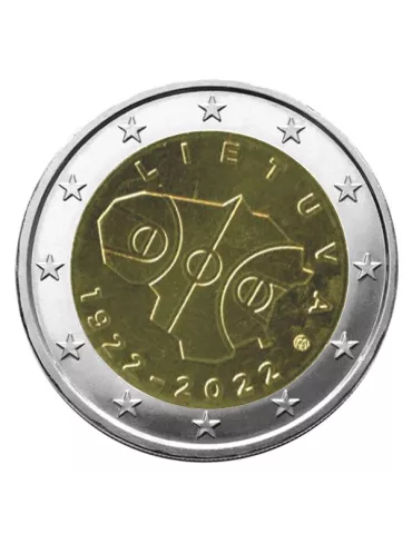 2 EURO COMMEMORATIVE 2022 : LITUANIE (100 ans du Basket-Ball)