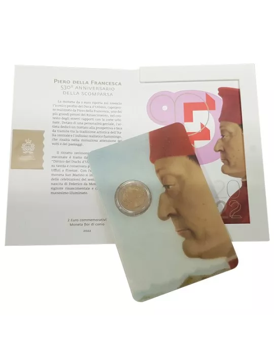 BU : 2 EURO COMMEMORATIVE 2022 : SAINT-MARIN (Piero della Francesca)