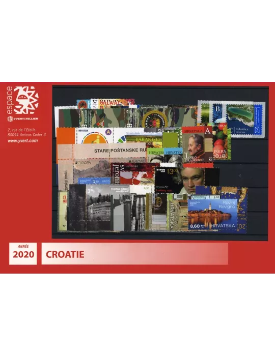 n° 1322/1385 - Timbre CROATIE Année Complète (2020)