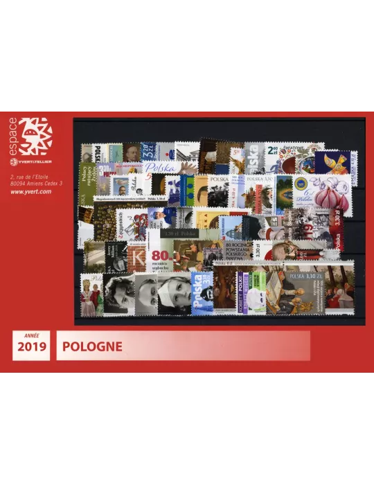 n° 4674/4747 - Timbre POLOGNE Année Complète (2019)