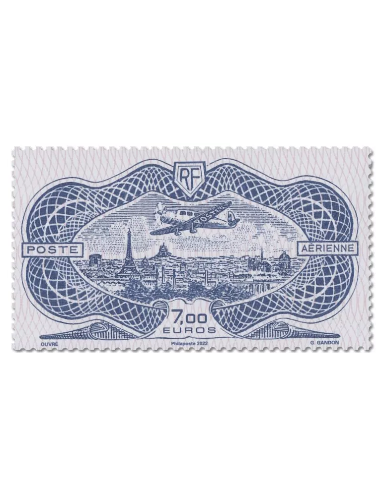 n° 92A - Timbre France poste aérienne (Affiche BURELE )