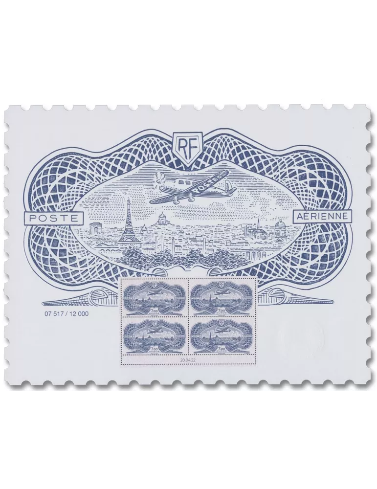 n° 92A - Timbre France poste aérienne (Affiche BURELE )